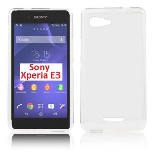 CUSTODIA GEL TPU SILICONE per SONY XPERIA E3 COLORE BIANCO