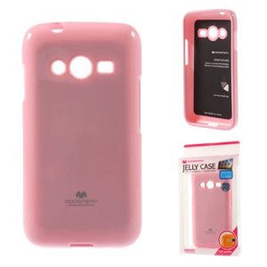 CUSTODIA GEL TPU SILICONE per SAMSUNG G313H GALAXY TREND 2, G318 TREND 2 LITE ROSA LUCIDO CON GLITTER ALTA QUALITA' MERCURY