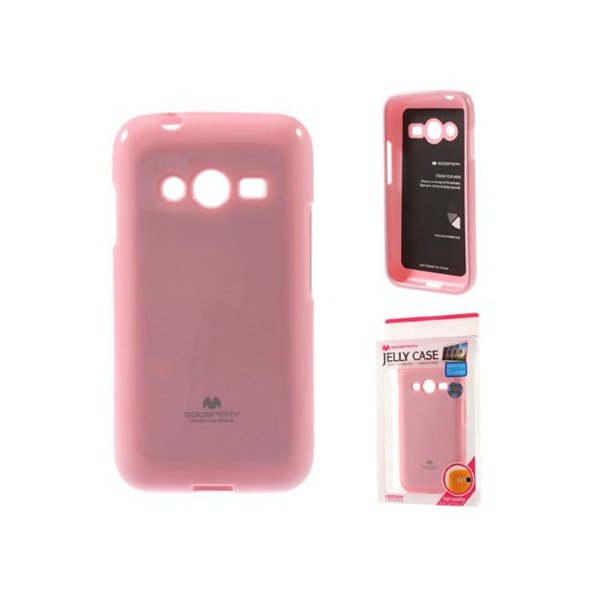 CUSTODIA GEL TPU SILICONE per SAMSUNG G313H GALAXY TREND 2, G318 TREND 2 LITE ROSA LUCIDO CON GLITTER ALTA QUALITA' MERCURY