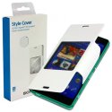 CUSTODIA FLIP ORIZZONTALE SMART WINDOW ORIGINALE per SONY XPERIA Z3 COMPACT CON FINESTRA ID E TECNOLOGIA NFC BIANCO BLISTER