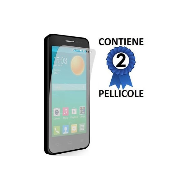 PELLICOLA PROTEGGI DISPLAY per ALCATEL ONE TOUCH POP D5 5038D CONFEZIONE 2 PEZZI