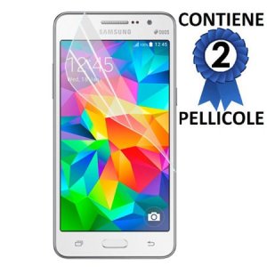 PELLICOLA PROTEGGI DISPLAY per SAMSUNG G530H GALAXY GRAND PRIME CONFEZIONE 2 PEZZI