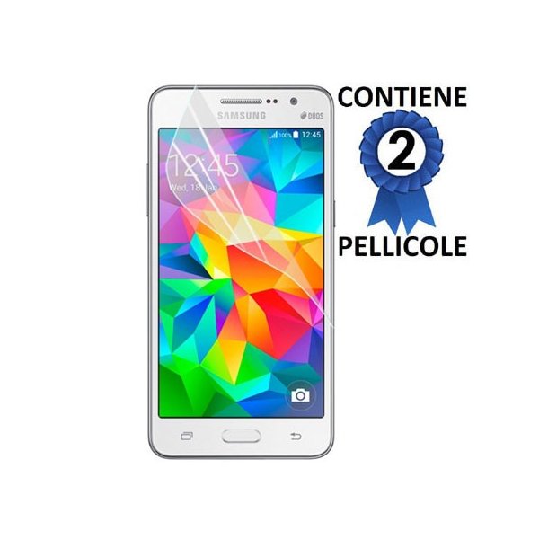 PELLICOLA PROTEGGI DISPLAY per SAMSUNG G530H GALAXY GRAND PRIME CONFEZIONE 2 PEZZI