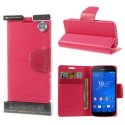 CUSTODIA FLIP ORIZZONTALE PELLE per SONY XPERIA Z3 CON INTERNO IN TPU SILICONE E STAND BLU SONATA BLISTER