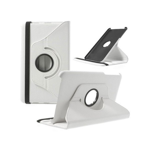 CUSTODIA BOOK PELLE GIREVOLE per SONY XPERIA Z2 TABLET LTE, XPERIA Z2 TABLET WI-FI, 10.1" POLLICI CON STAND COLORE BIANCO