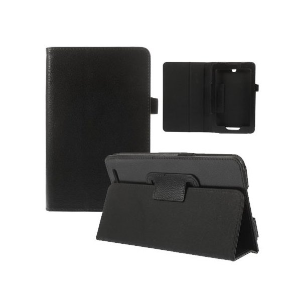 CUSTODIA BOOK ORIZZONTALE PELLE per ACER ICONIA TAB 7 A1-713, 7" POLLICI CON STAND E PORTA PENNA COLORE NERO