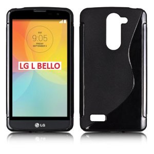 CUSTODIA GEL TPU SILICONE DOUBLE per LG L BELLO, D331, L PRIME, D337 COLORE NERO