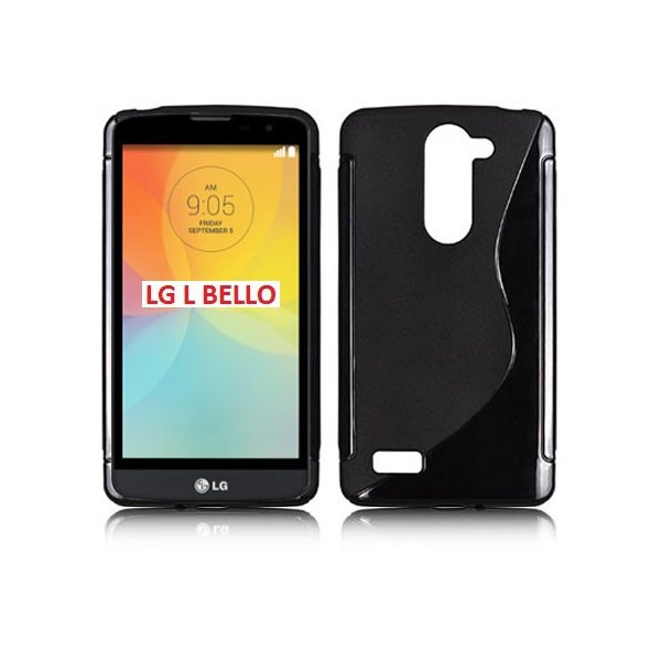 CUSTODIA GEL TPU SILICONE DOUBLE per LG L BELLO, D331, L PRIME, D337 COLORE NERO