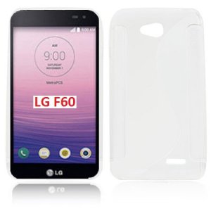 CUSTODIA GEL TPU SILICONE DOUBLE per LG F60 D390N, F60 D392 DUAL SIM COLORE BIANCO TRASPARENTE