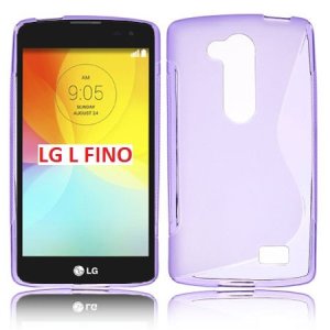 CUSTODIA GEL TPU SILICONE DOUBLE per LG L FINO, D290N, D295 COLORE VIOLA