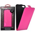 CUSTODIA FLIP VERTICALE SLIM PELLE per APPLE IPHONE 5, IPHONE 5s COLORE ROSA ALTA QUALITA' MOCCA BLISTER