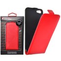 CUSTODIA FLIP VERTICALE SLIM PELLE per APPLE IPHONE 5, IPHONE 5s COLORE ROSSO ALTA QUALITA' MOCCA BLISTER