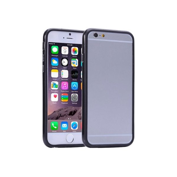 CUSTODIA GEL TPU SILICONE BUMPER per APPLE IPHONE 6 PLUS, IPHONE 6S PLUS 5.5" POLLICI COLORE NERO