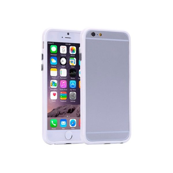 CUSTODIA GEL TPU SILICONE BUMPER per APPLE IPHONE 6 PLUS, IPHONE 6S PLUS 5.5" POLLICI COLORE BIANCO