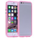 CUSTODIA GEL TPU SILICONE BUMPER per APPLE IPHONE 6 PLUS, IPHONE 6S PLUS 5.5" POLLICI COLORE ROSA-TRASPARENTE-ROSA