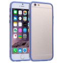 CUSTODIA GEL TPU SILICONE BUMPER per APPLE IPHONE 6 PLUS, IPHONE 6S PLUS 5.5" POLLICI COLORE BLU-TRASPARENTE-BLU