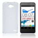 CUSTODIA GEL TPU SILICONE per ZTE BLADE APEX 2 COLORE BIANCO TRASPARENTE