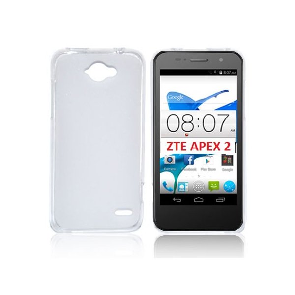 CUSTODIA GEL TPU SILICONE per ZTE BLADE APEX 2 COLORE BIANCO TRASPARENTE