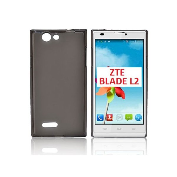 CUSTODIA TPU SILICONE per ZTE BLADE L2 COLORE NERO TRASPARENTE