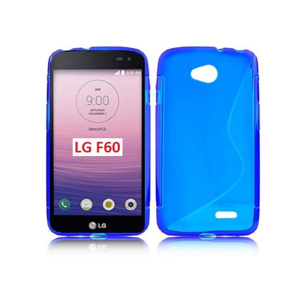 CUSTODIA GEL TPU SILICONE DOUBLE per LG F60 D390N, F60 D392 DUAL SIM COLORE BLU