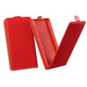 CUSTODIA FLIP VERTICALE SLIM PELLE per SAMSUNG SM-A500 GALAXY A5 (NO VERSIONE 2016) CON INTERNO IN TPU COLORE ROSSO