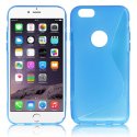 CUSTODIA GEL TPU SILICONE DOUBLE per APPLE IPHONE 6 PLUS, IPHONE 6S PLUS 5.5" POLLICI COLORE BLU