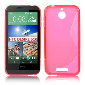 CUSTODIA GEL TPU SILICONE DOUBLE per HTC DESIRE 510 COLORE ROSA