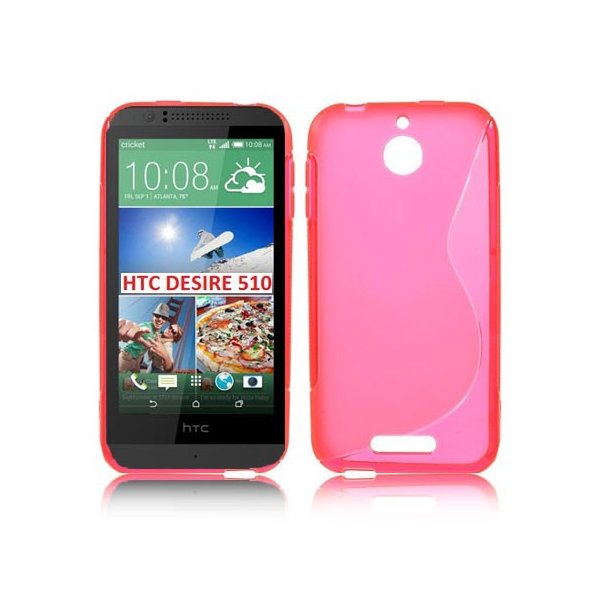 CUSTODIA GEL TPU SILICONE DOUBLE per HTC DESIRE 510 COLORE ROSA