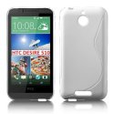 CUSTODIA GEL TPU SILICONE DOUBLE per HTC DESIRE 510 COLORE BIANCO