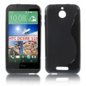 CUSTODIA GEL TPU SILICONE DOUBLE per HTC DESIRE 510 COLORE NERO