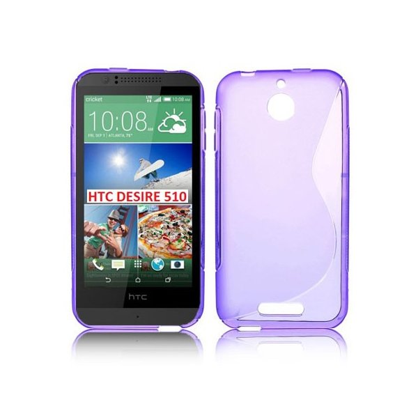 CUSTODIA GEL TPU SILICONE DOUBLE per HTC DESIRE 510 COLORE VIOLA