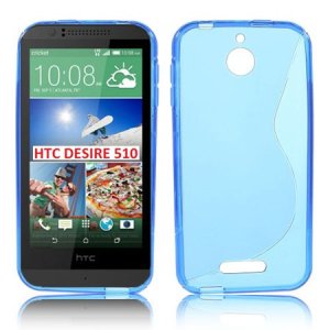 CUSTODIA GEL TPU SILICONE DOUBLE per HTC DESIRE 510 COLORE BLU