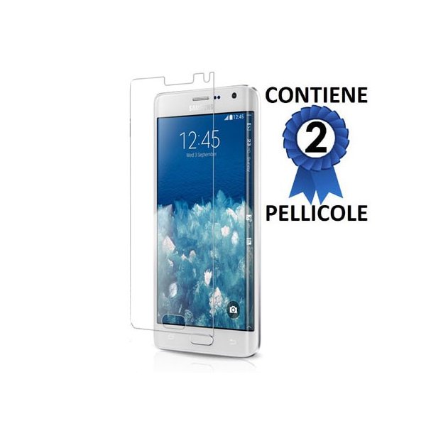 PELLICOLA PROTEGGI DISPLAY per SAMSUNG N915 GALAXY NOTE EDGE CONFEZIONE 2 PEZZI (NON COPRE PARTE CURVA)