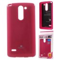 CUSTODIA GEL TPU SILICONE per LG G3 STYLUS D690, G3 STYLUS D690N COLORE FUCSIA LUCIDO CON GLITTER ALTA QUALITA' MERCURY BLISTER