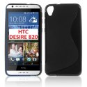 CUSTODIA GEL TPU SILICONE DOUBLE per HTC DESIRE 820, DESIRE 820 DUAL SIM COLORE NERO