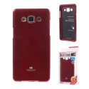 CUSTODIA GEL TPU SILICONE per SAMSUNG SM-A500 GALAXY A5 (NO VERSIONE 2016) ROSSO LUCIDO CON GLITTER ALTA QUALITA' MERCURY