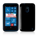 CUSTODIA GEL TPU SILICONE LUCIDO per NOKIA LUMIA 620 COLORE NERO