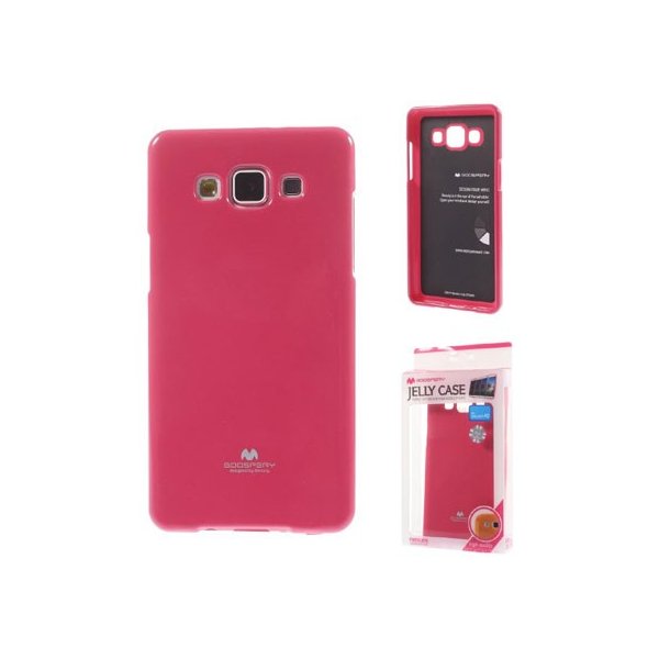 CUSTODIA GEL TPU SILICONE per SAMSUNG SM-A300 GALAXY A3 (NO VERSIONE 2016) FUCSIA LUCIDO CON GLITTER ALTA QUALITA' MERCURY