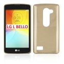 CUSTODIA TPU SILICONE per LG L BELLO, D331, L PRIME, D337 COLORE ORO EFFETTO METALLICO