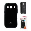 CUSTODIA GEL TPU SILICONE per SAMSUNG G357 GALAXY ACE 4  COLORE NERO LUCIDO CON GLITTER ALTA QUALITA' MERCURY BLISTER