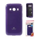 CUSTODIA GEL TPU SILICONE per SAMSUNG G357 GALAXY ACE 4  COLORE VIOLA LUCIDO CON GLITTER ALTA QUALITA' MERCURY BLISTER