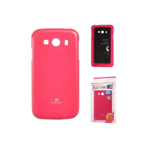 CUSTODIA GEL TPU SILICONE per SAMSUNG G357 GALAXY ACE 4  COLORE FUCSIA LUCIDO CON GLITTER ALTA QUALITA' MERCURY BLISTER