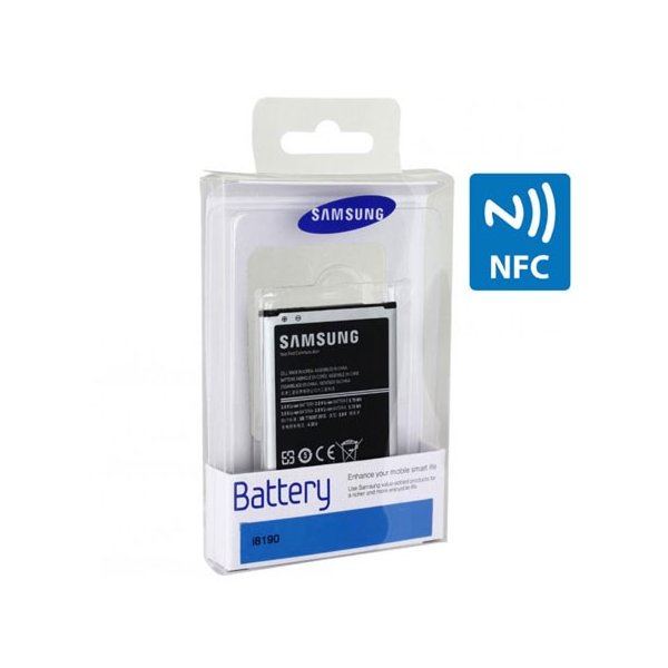 BATTERIA ORIGINALE per SAMSUNG I8190 GALAXY S3 MINI 1500 mAh LI-ION CON TECNOLOGIA NFC EB-L1M7FLUCSTD BLISTER