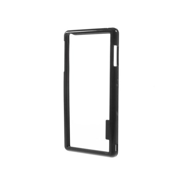 CUSTODIA BUMPER GEL TPU SILICONE SEMI-RIGIDO per SONY XPERIA Z3 COMPACT D5803, D5833 COLORE NERO