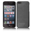 CUSTODIA BACK RIGIDA per APPLE IPHONE 5C COLORE NERO EFFETTO METALLICO