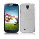 CUSTODIA BACK RIGIDA per per SAMSUNG I9500 GALAXY S4, I9505, I9502 COLORE BIANCO EFFETTO METALLICO