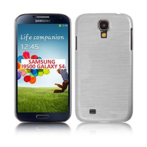 CUSTODIA BACK RIGIDA per per SAMSUNG I9500 GALAXY S4, I9505, I9502 COLORE BIANCO EFFETTO METALLICO