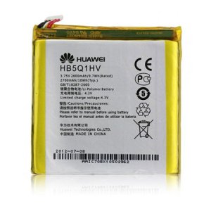 BATTERIA ORIGINALE HUAWEI HB5Q1HV per ASCEND P1 XL, U9200E 2600mAh LI-ION BULK SEGUE COMPATIBILITA'...