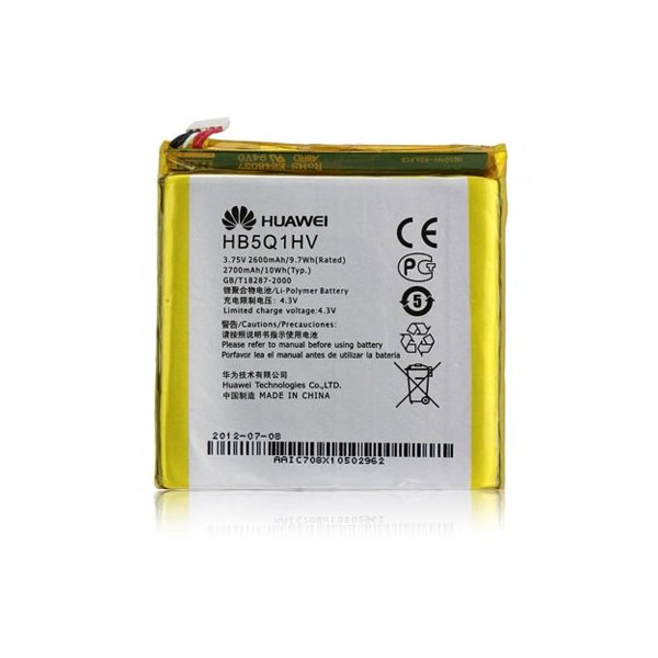 BATTERIA ORIGINALE HUAWEI HB5Q1HV per ASCEND P1 XL, U9200E 2600mAh LI-ION BULK SEGUE COMPATIBILITA'...