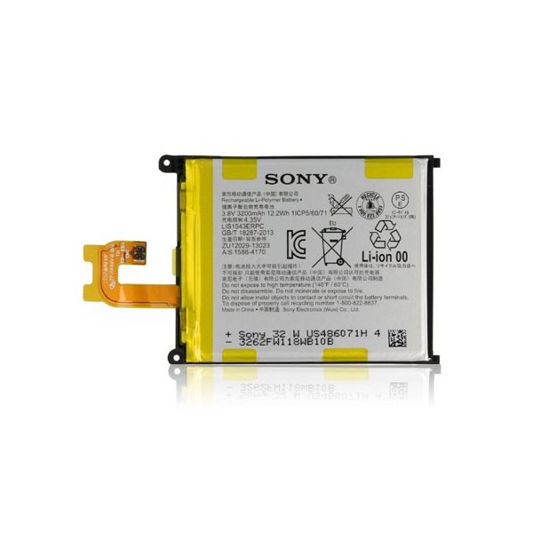 BATTERIA ORIGINALE SONY LIS1543ERPC per XPERIA Z2 3200 mAh LI-ION BULK SEGUE COMPATIBILITA'...